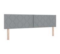 vidaXL Têtière LED Design Blocs de Diamant Gris Clair 180 cm Tissu