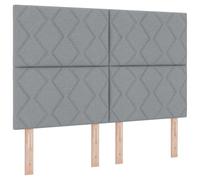 vidaXL Têtière LED Design Blocs en Diamant Gris Clair 160 cm Tissu