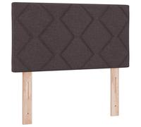 vidaXL Têtière LED Design en Blocs de Diamant Marron foncé 80 cm Tissu