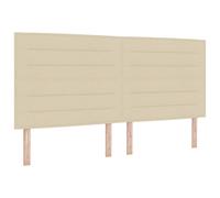 vidaXL Têtière LED Design Lignes Crème 100 cm Tissu