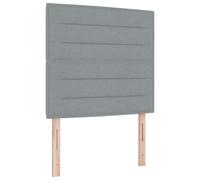 vidaXL Têtière LED Design Lignes Gris Clair 100 cm Tissu