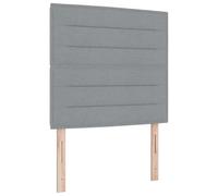 vidaXL Têtière LED Design Lignes Gris Clair 100 cm Tissu