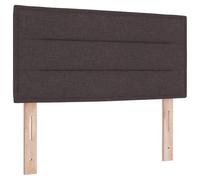 vidaXL Têtière LED Design Lignes Marron Foncé 90 cm Tissu