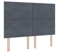 vidaXL Têtière LED Gris foncé 72 cm en Velours