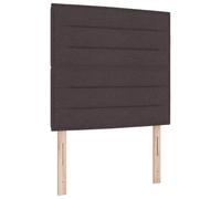 vidaXL Têtière vieXL Design Lignes Marron Foncé 90 cm Tissu