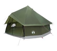 vidaXL Tipi Tente 8 personnes Vert olive Polyester et acier