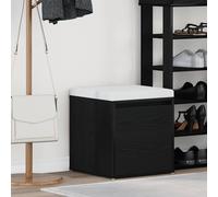 Commode - Tiroir en Bois Noir - 40,5x40x40 cm - Bois d Ingénierie - Style Contemporain