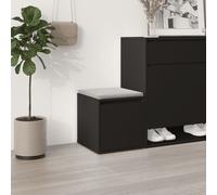 Vidaxl Tiroir Boîte Noir 40,5x40x40 Cm Bois D'ingénierie Multicolore