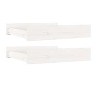vidaXL Tiroirs de lit 2 pcs blanc Bois de pin massif 814990