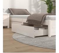 vidaXL Tiroirs de lit 814995 – 4 pièces, bois de pin massif, blanc