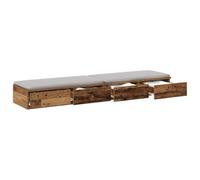 vidaXL Tiroirs de lit avec tiroir Bois Ancien 150 x 36,5 x 16,5 cm, Mobilier de Chambre Minimaliste, Rangement stylé, Solution spacieuse, boîte en Bois Durable, Design Gain de Place