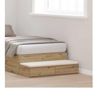 vidaXL Tiroirs de lit avec tiroir Chêne artisanal 75 x 36,5 x 16,5 cm 866970