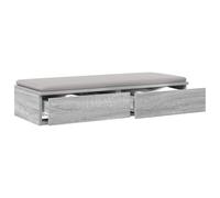 Tiroirs De Lit Vidaxl Gris Sonoma 90x36,5x16,5 Cm En Bois D'ingénierie Gris