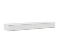 Tables De Chevet Vidaxl Blanche Mdf 140 X 36,5 X 16,5 Cm Table De Chevet Blanc