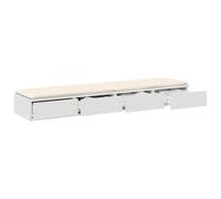 Vidaxl Tiroirs De Lit Blanc 160x36,5x16,5 Cm En Bois Aggloméré Blanc