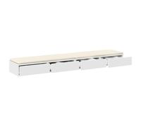 vidaXL Tiroirs de lit Blanc 180 x 36,5 x 16,5 cm Bois d'ingénierie | Pas mal de place pour tes affaires, Un look simple et stylé qui s'adapte à tous les styles,