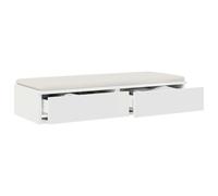 vidaXL Tiroirs de lit Blanc 90 x 36,5 x 16,5 cm Bois d'ingénierie, Rangement généreux, déco Minimaliste, Meuble stylé pour Chambre, tiroir Moderne avec Ouverture Push