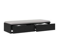 vidaXL Tiroirs de lit Chêne Noir 80 x 36,5 x 16,5 cm Bois d'ingénierie