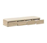 vidaXL Tiroirs de lit avec tiroir Chêne Sonoma 120 x 36,5 x 16,5 cm – Bois durable, gain de place