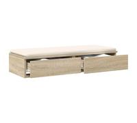 vidaXL Tiroirs de lit Chêne Sonoma 75 x 36,5 x 16,5 cm | Deux grands tiroirs pour toutes tes affaires, Un style moderne avec une belle finition, Fabriqué en MDF solide