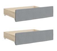 vidaXL Tiroirs de Rangement Dessous de lit 2 pcs Gris Clair, tiroir de Rangement, Accessoire de Chambre à Coucher, unité de Rangement de lit