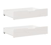 Tiroirs sous le lit 2 pcs blanc 80x55x16 cm bois de pin massif