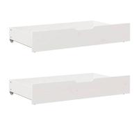 Tiroirs sous le lit 2 pcs blanc 90x55x16 cm bois de pin massif