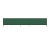 vidaXL Paravent 5 panneaux en tissu 600 x 160 cm Vert