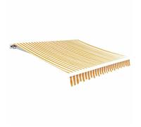vidaXL Tissu d'Auvent Jaune Tournesol et Blanc 4x3 m (Cadre non inclus) Toile 141017
