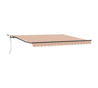 vidaXL Tissu de auvent Multicolore 400 × 350 cm Polyester, Balcón, Jardin et terrasse, Solution d'ombre rectangulaire Moderne, Store rétractable, résistant aux UV, extérieur