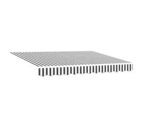 Vidaxl Tissu De Remplacement Pour Auvent Pour Cadre De 3,5x2 M Anthracite Et Blanc