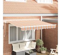 Vidaxl Tissu De Remplacement D'auvent Pour Cadre 3,5x2m Rayures Multicolores
