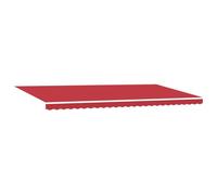 vidaXL Tissu de Remplacement d'auvent pour Cadre 6x3.5 m Rouge
