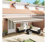 Vidaxl Tissu De Remplacement D'auvent Pour Cadre De 5x3,5 M Beige