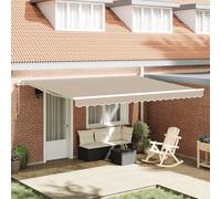 Vidaxl Tissu De Remplacement De Auvent Pour Cadre 4.5x3 M Beige