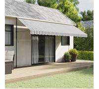 vidaXL Tissu de remplacement de cantonnière d’auvent anthracite blanc 367790