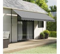 vidaXL Tissu de remplacement de cantonnière d’auvent rayure anthracite 367765