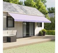 Vidaxl Tissu De Remplacement De Cantonnière D¿Auvent Rayure Bleu Blanc