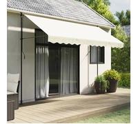 vidaXL Tissu de remplacement pour cantonnière d'auvent rayé crème 3,5 m