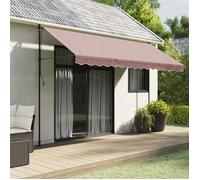 vidaXL Tissu de remplacement de cantonnière d’auvent rayure marron 4 m 367782