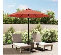Tissu de remplacement de parasol d'extérieur Terre cuite 300 cm 313801