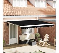 vidaXL Tissu de remplacement de store pour cadre 4x3 m noir 42000546