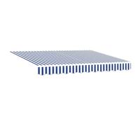 Tissu de Remplacement pour Auvent Bleu et Blanc 4,5x3,5 m Store Banne vidaXL