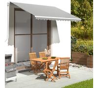 Vidaxl Tissu De Remplacement Pour Auvent Anthracite Et Blanc 3,5x2,5 M Blanc