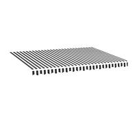 vidaXL Tissu de Remplacement pour auvent Anthracite et Blanc 380x295 cm