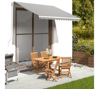 Tissu de Remplacement pour Auvent Bleu et Blanc 4,5x3,5 m Store Banne vidaXL