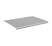 vidaXL Tissu de Remplacement pour auvent Anthracite et Blanc 480x345 cm Polyester