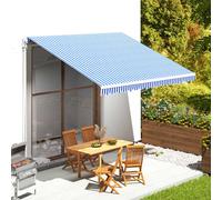 Vidaxl Tissu De Remplacement Pour Auvent Bleu Et Blanc 4x3,5 M Blanc