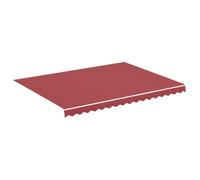 vidaXL Tissu de Remplacement pour auvent Bordeaux Rouge 380x295 cm