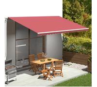 vidaXL Tissu de remplacement pour auvent bordeaux rouge 5x3 m polyester 311971
